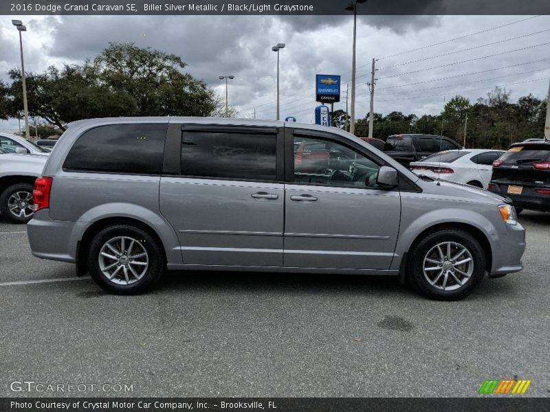 Billet Silver Metallic / Black/Light Graystone 2016 Dodge Grand Caravan SE