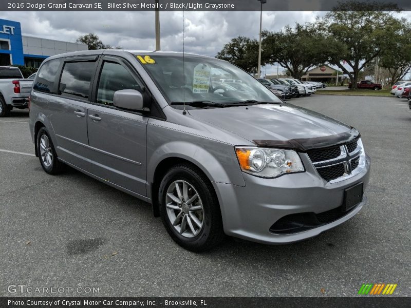 Billet Silver Metallic / Black/Light Graystone 2016 Dodge Grand Caravan SE