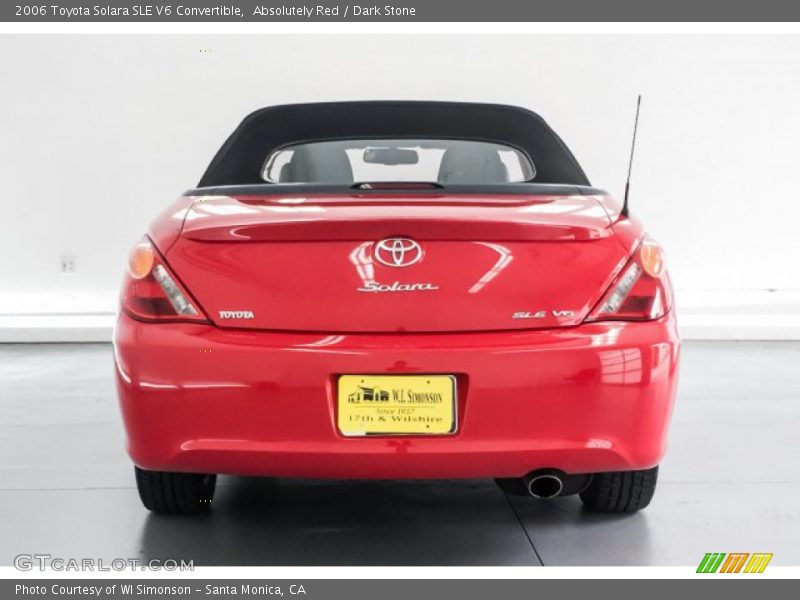 Absolutely Red / Dark Stone 2006 Toyota Solara SLE V6 Convertible