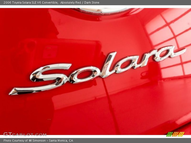 Absolutely Red / Dark Stone 2006 Toyota Solara SLE V6 Convertible