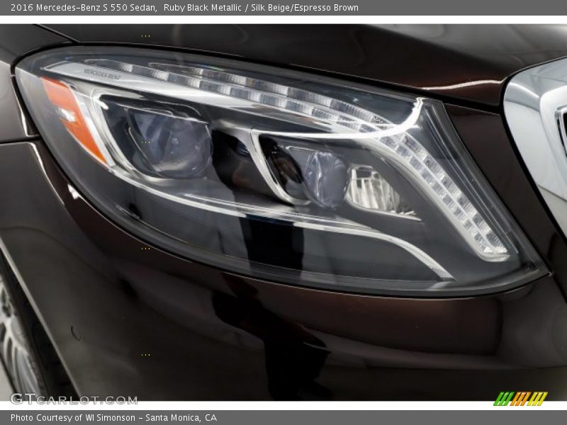 Ruby Black Metallic / Silk Beige/Espresso Brown 2016 Mercedes-Benz S 550 Sedan