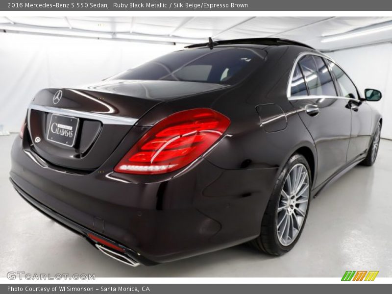 Ruby Black Metallic / Silk Beige/Espresso Brown 2016 Mercedes-Benz S 550 Sedan