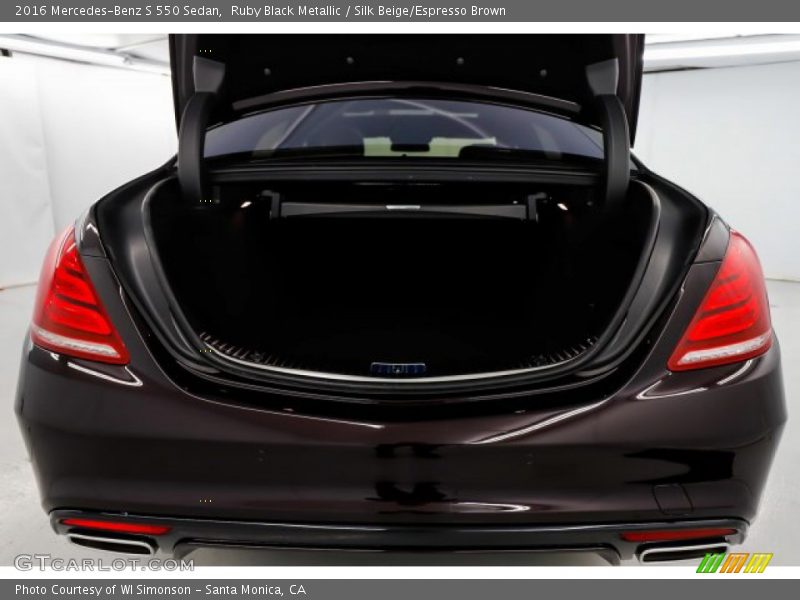 Ruby Black Metallic / Silk Beige/Espresso Brown 2016 Mercedes-Benz S 550 Sedan