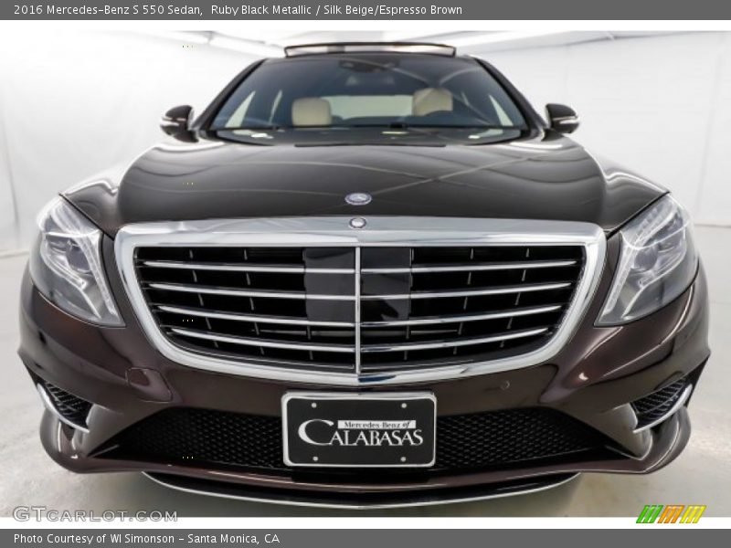 Ruby Black Metallic / Silk Beige/Espresso Brown 2016 Mercedes-Benz S 550 Sedan