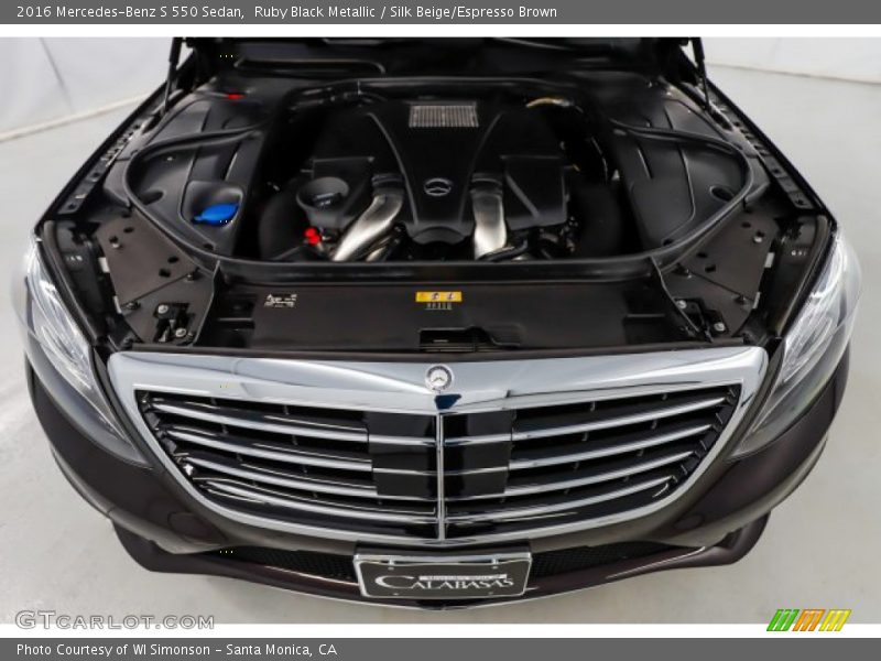 Ruby Black Metallic / Silk Beige/Espresso Brown 2016 Mercedes-Benz S 550 Sedan