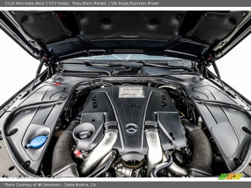 Ruby Black Metallic / Silk Beige/Espresso Brown 2016 Mercedes-Benz S 550 Sedan