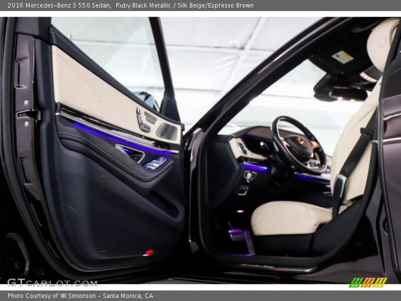 Ruby Black Metallic / Silk Beige/Espresso Brown 2016 Mercedes-Benz S 550 Sedan