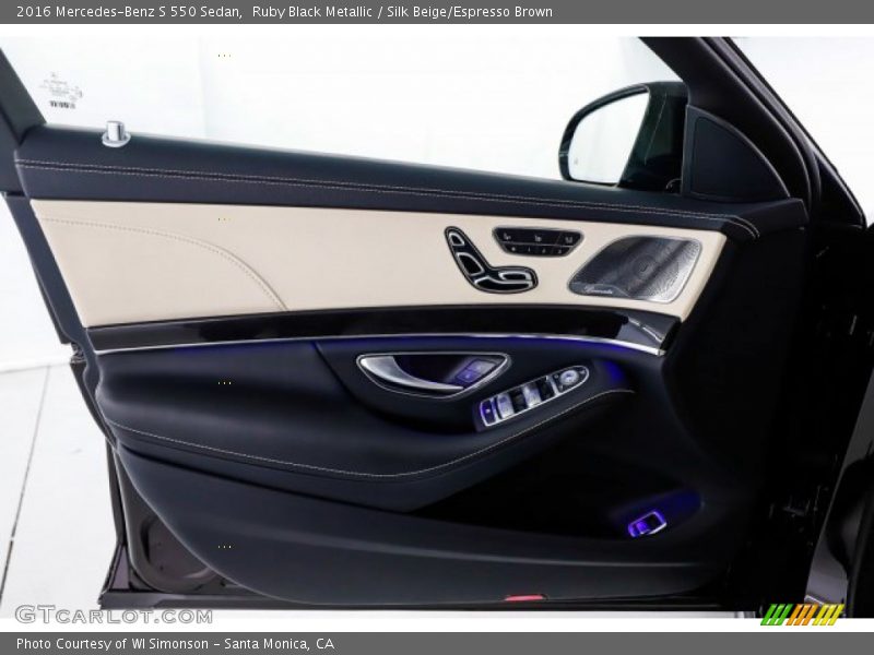 Ruby Black Metallic / Silk Beige/Espresso Brown 2016 Mercedes-Benz S 550 Sedan