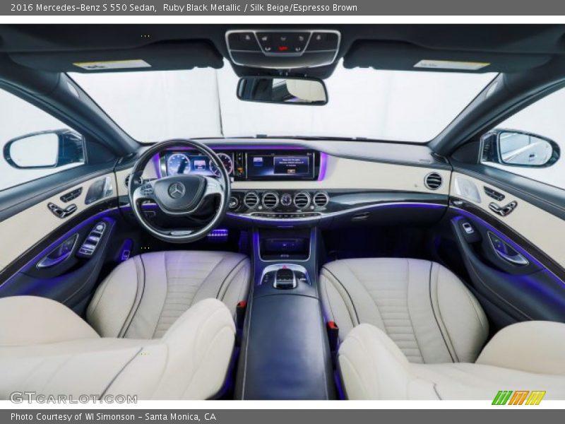 Ruby Black Metallic / Silk Beige/Espresso Brown 2016 Mercedes-Benz S 550 Sedan