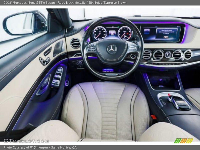 Ruby Black Metallic / Silk Beige/Espresso Brown 2016 Mercedes-Benz S 550 Sedan