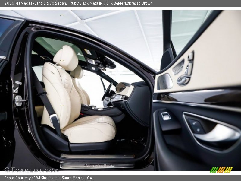 Ruby Black Metallic / Silk Beige/Espresso Brown 2016 Mercedes-Benz S 550 Sedan