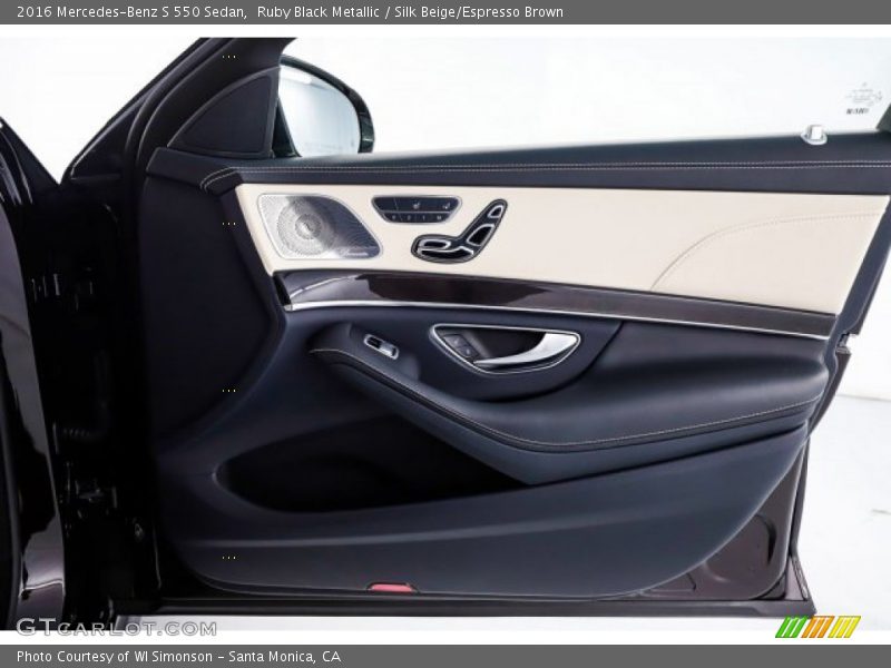 Ruby Black Metallic / Silk Beige/Espresso Brown 2016 Mercedes-Benz S 550 Sedan