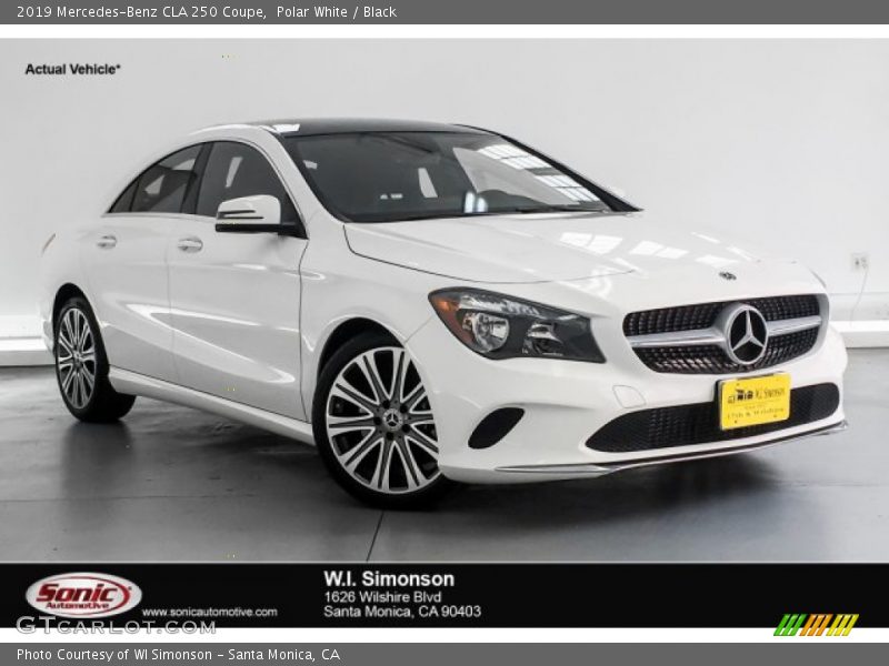 Polar White / Black 2019 Mercedes-Benz CLA 250 Coupe