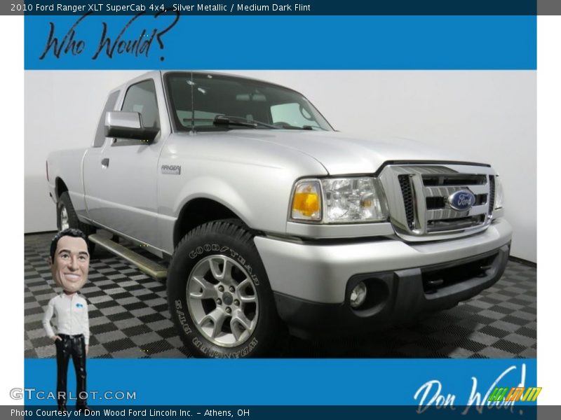 Silver Metallic / Medium Dark Flint 2010 Ford Ranger XLT SuperCab 4x4