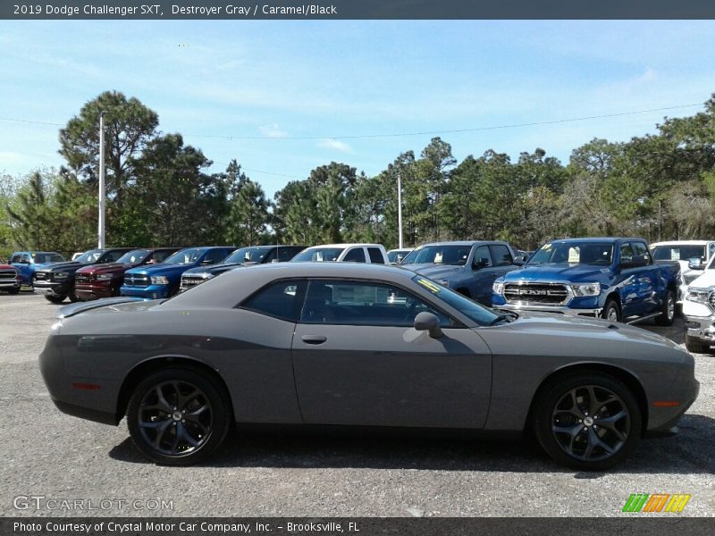 Destroyer Gray / Caramel/Black 2019 Dodge Challenger SXT
