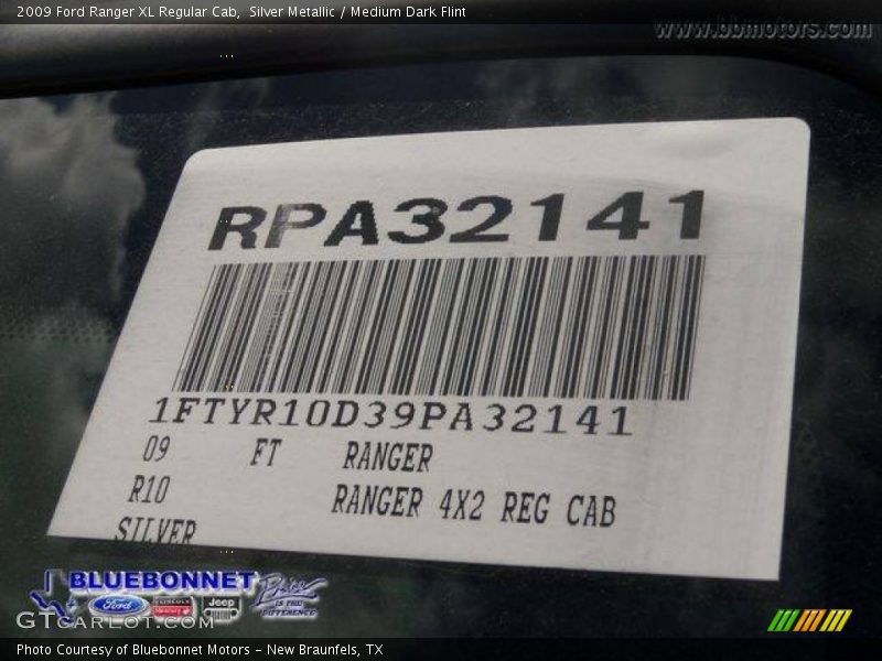 Silver Metallic / Medium Dark Flint 2009 Ford Ranger XL Regular Cab