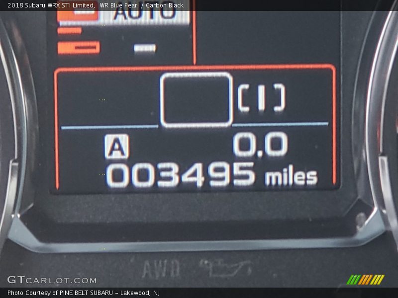 WR Blue Pearl / Carbon Black 2018 Subaru WRX STI Limited
