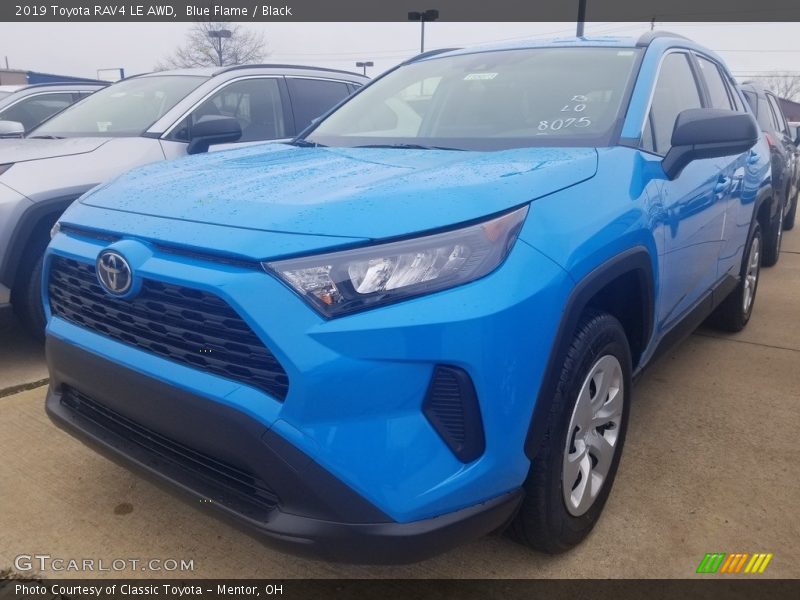 Blue Flame / Black 2019 Toyota RAV4 LE AWD