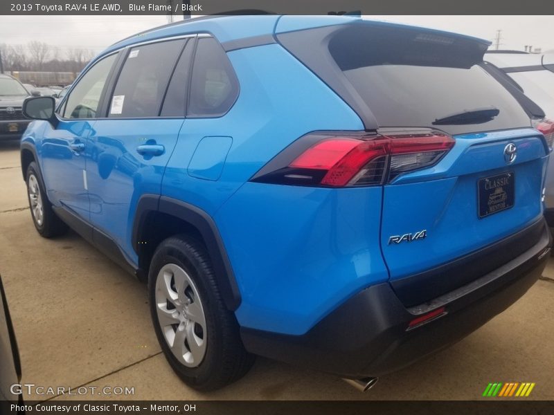 Blue Flame / Black 2019 Toyota RAV4 LE AWD