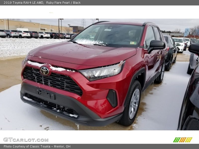 Ruby Flare Pearl / Black 2019 Toyota RAV4 LE AWD