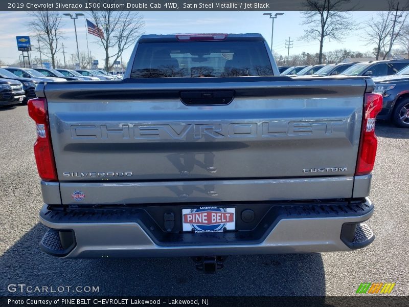 Satin Steel Metallic / Jet Black 2019 Chevrolet Silverado 1500 Custom Double Cab 4WD