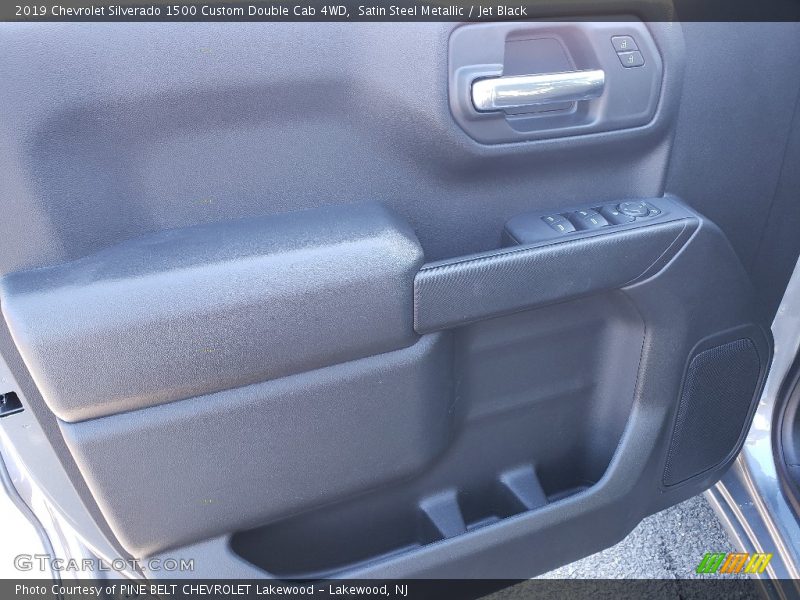 Satin Steel Metallic / Jet Black 2019 Chevrolet Silverado 1500 Custom Double Cab 4WD