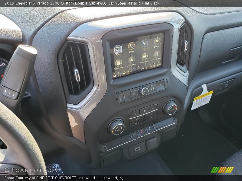 Satin Steel Metallic / Jet Black 2019 Chevrolet Silverado 1500 Custom Double Cab 4WD