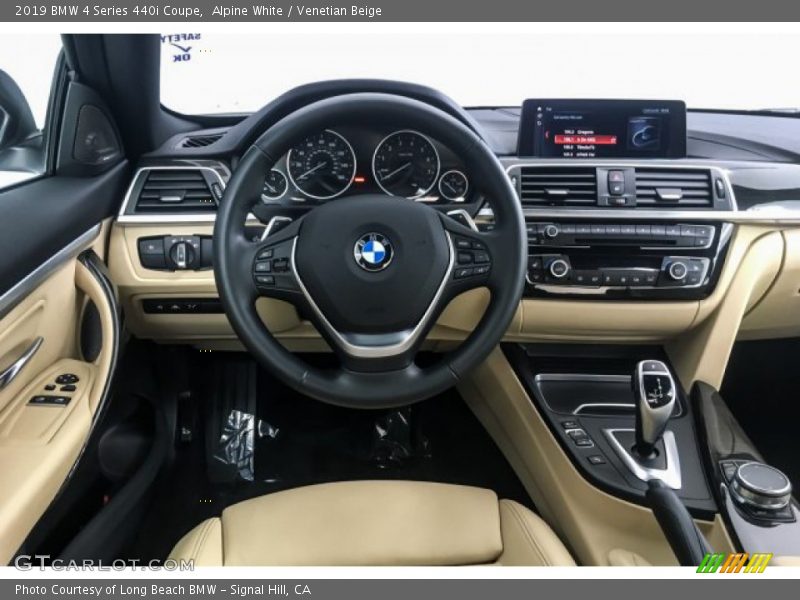 Alpine White / Venetian Beige 2019 BMW 4 Series 440i Coupe