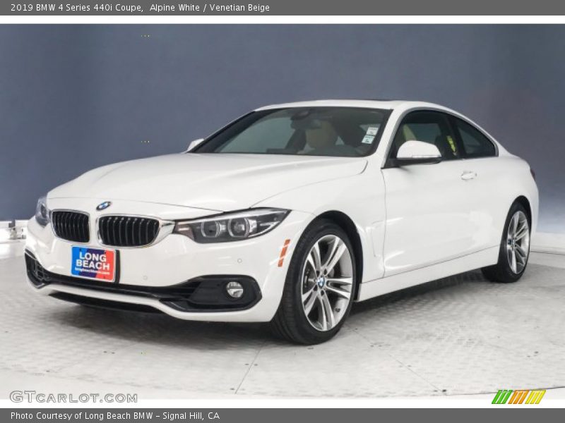 Alpine White / Venetian Beige 2019 BMW 4 Series 440i Coupe