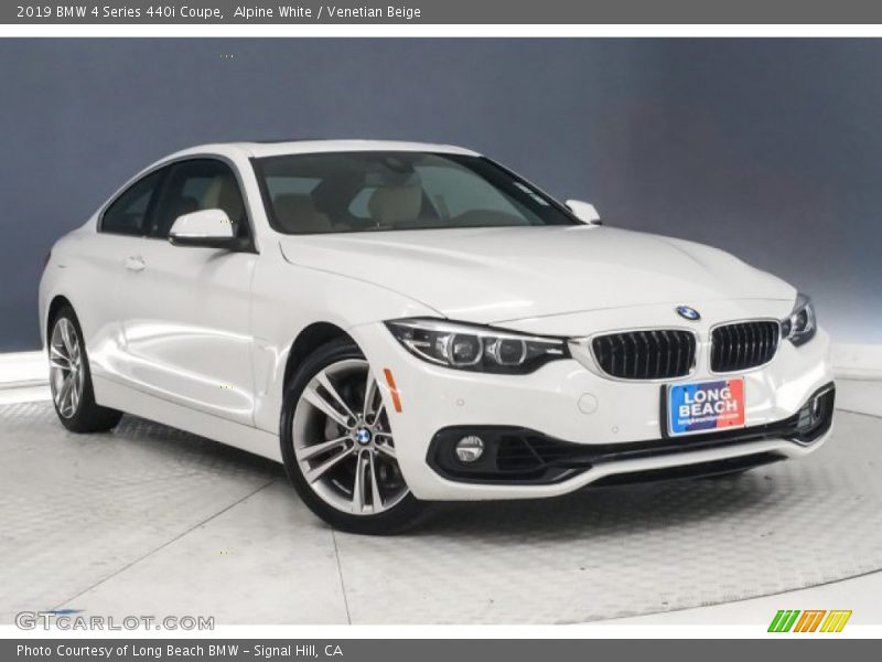 Alpine White / Venetian Beige 2019 BMW 4 Series 440i Coupe