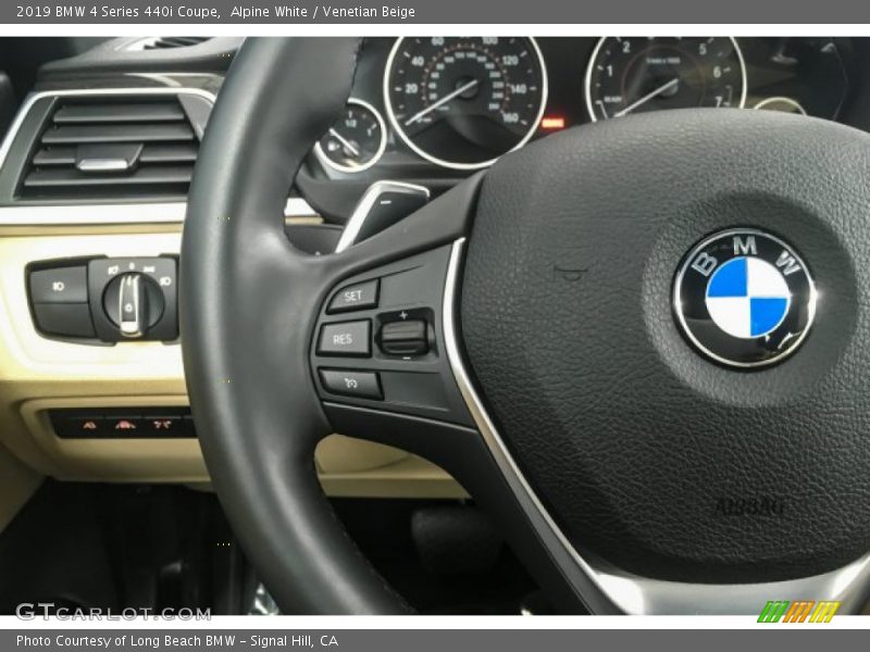 Alpine White / Venetian Beige 2019 BMW 4 Series 440i Coupe