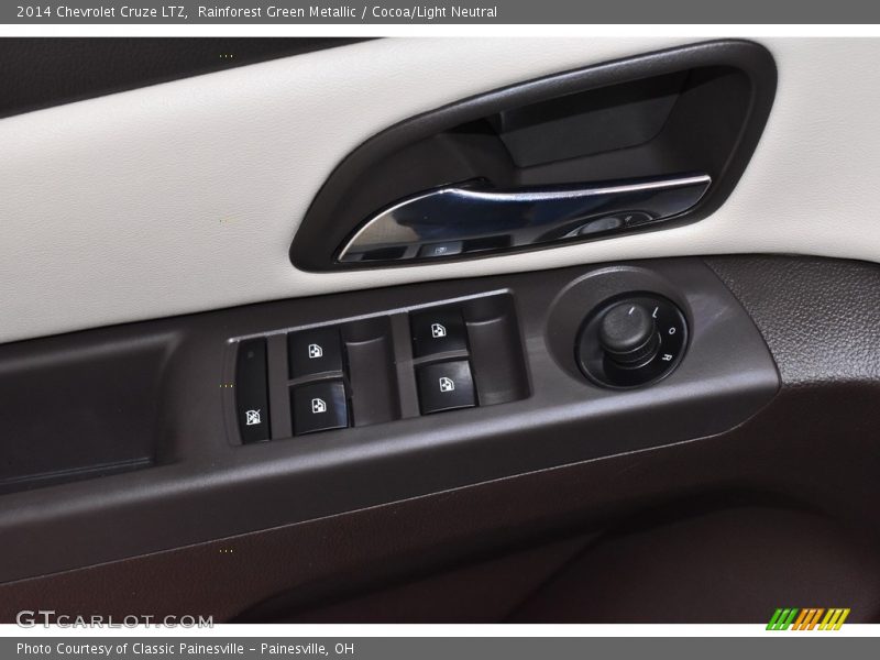 Rainforest Green Metallic / Cocoa/Light Neutral 2014 Chevrolet Cruze LTZ