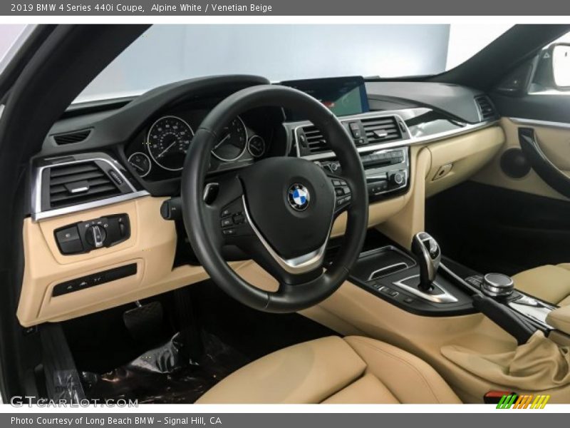 Alpine White / Venetian Beige 2019 BMW 4 Series 440i Coupe