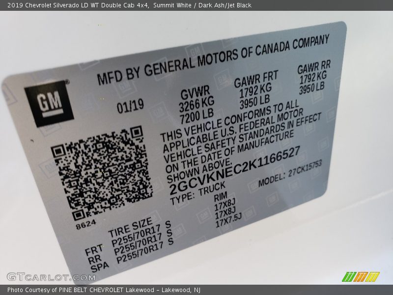 Summit White / Dark Ash/Jet Black 2019 Chevrolet Silverado LD WT Double Cab 4x4