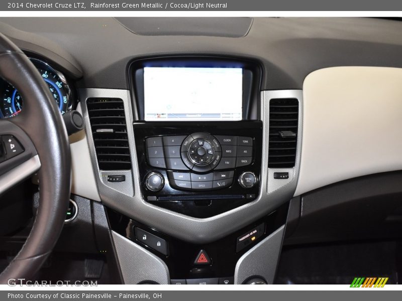 Rainforest Green Metallic / Cocoa/Light Neutral 2014 Chevrolet Cruze LTZ