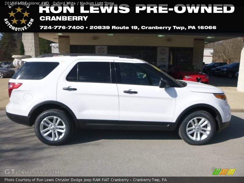 Oxford White / Medium Light Stone 2015 Ford Explorer 4WD