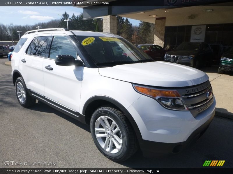 Oxford White / Medium Light Stone 2015 Ford Explorer 4WD