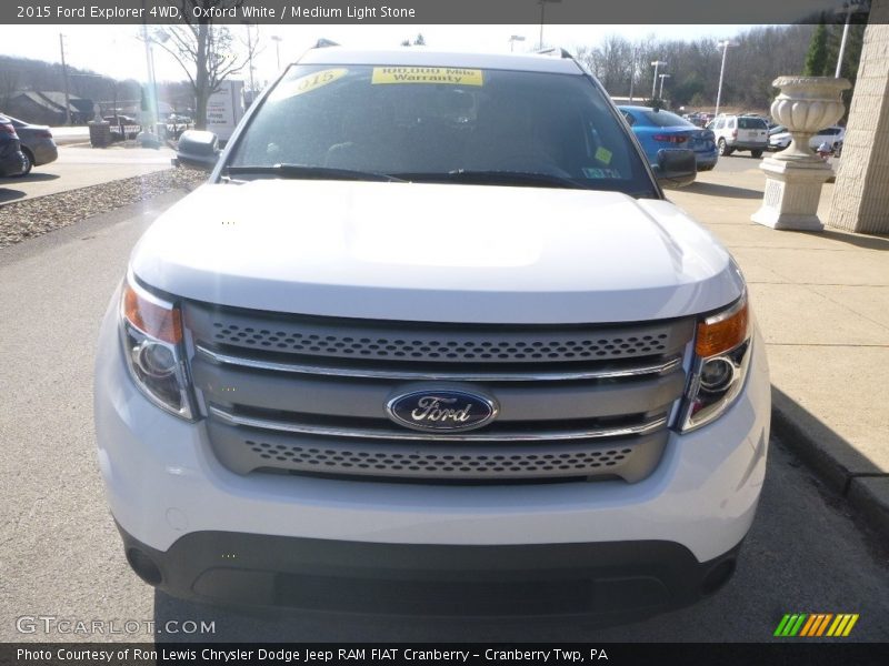 Oxford White / Medium Light Stone 2015 Ford Explorer 4WD