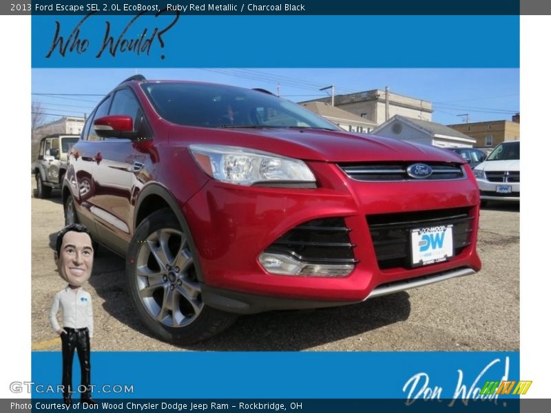 Ruby Red Metallic / Charcoal Black 2013 Ford Escape SEL 2.0L EcoBoost