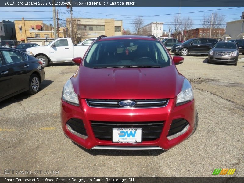 Ruby Red Metallic / Charcoal Black 2013 Ford Escape SEL 2.0L EcoBoost