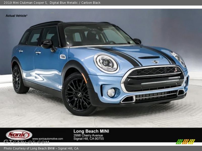 Digital Blue Metallic / Carbon Black 2019 Mini Clubman Cooper S