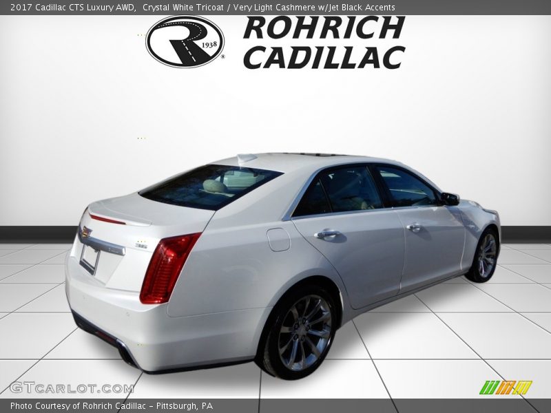 Crystal White Tricoat / Very Light Cashmere w/Jet Black Accents 2017 Cadillac CTS Luxury AWD