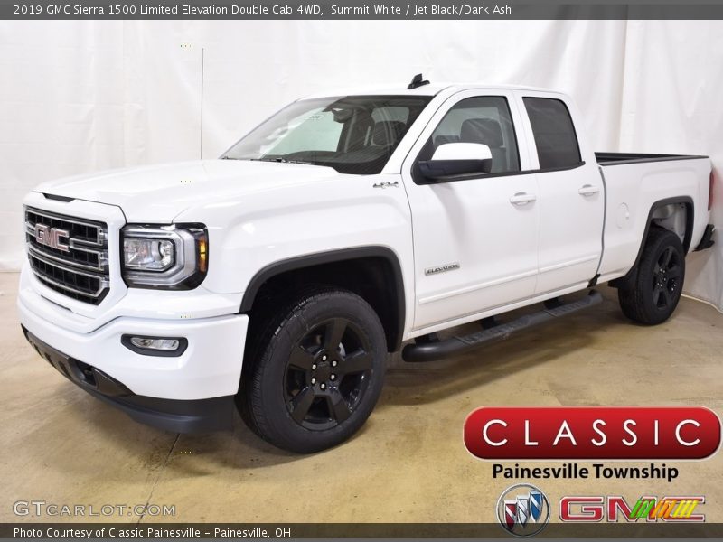 Summit White / Jet Black/Dark Ash 2019 GMC Sierra 1500 Limited Elevation Double Cab 4WD