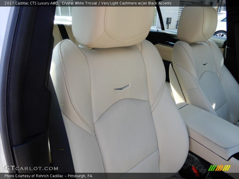 Crystal White Tricoat / Very Light Cashmere w/Jet Black Accents 2017 Cadillac CTS Luxury AWD