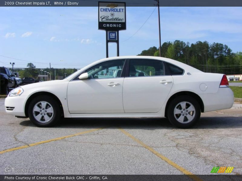 White / Ebony 2009 Chevrolet Impala LT