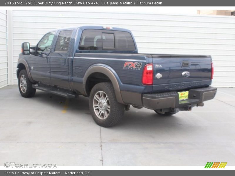 Blue Jeans Metallic / Platinum Pecan 2016 Ford F250 Super Duty King Ranch Crew Cab 4x4