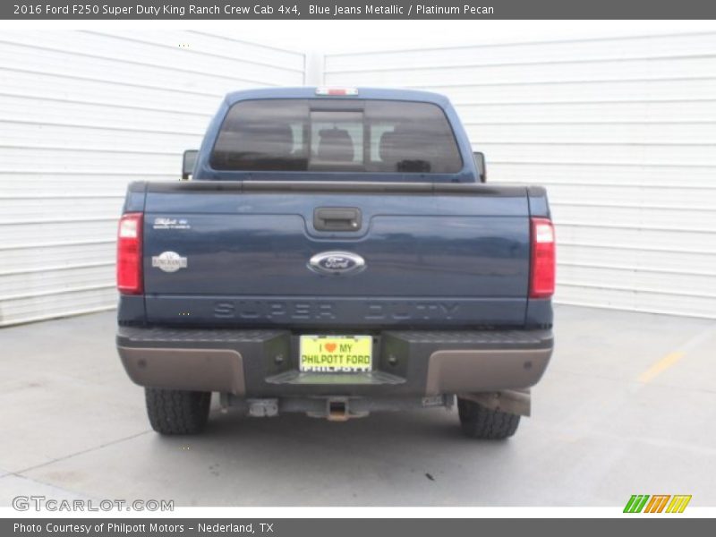 Blue Jeans Metallic / Platinum Pecan 2016 Ford F250 Super Duty King Ranch Crew Cab 4x4