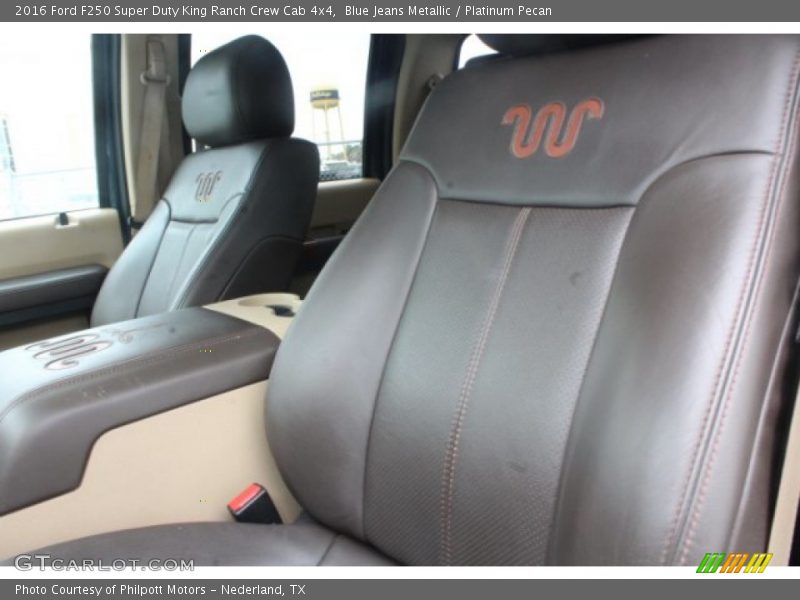 Blue Jeans Metallic / Platinum Pecan 2016 Ford F250 Super Duty King Ranch Crew Cab 4x4