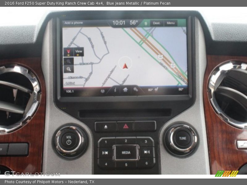 Blue Jeans Metallic / Platinum Pecan 2016 Ford F250 Super Duty King Ranch Crew Cab 4x4