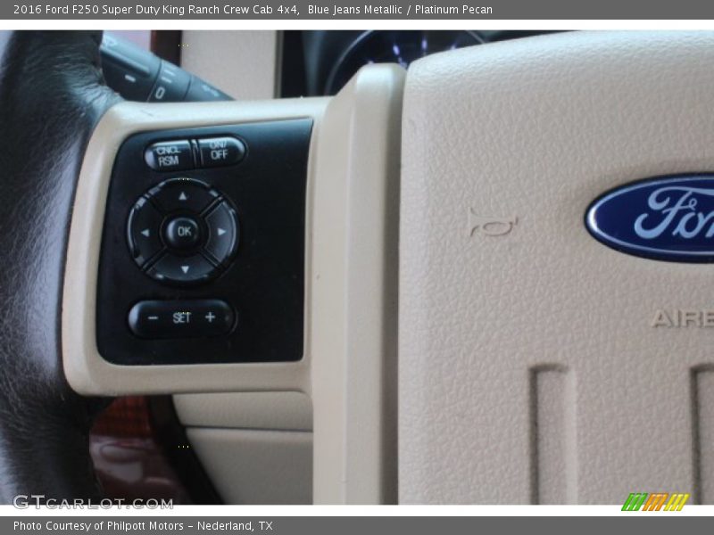 Blue Jeans Metallic / Platinum Pecan 2016 Ford F250 Super Duty King Ranch Crew Cab 4x4